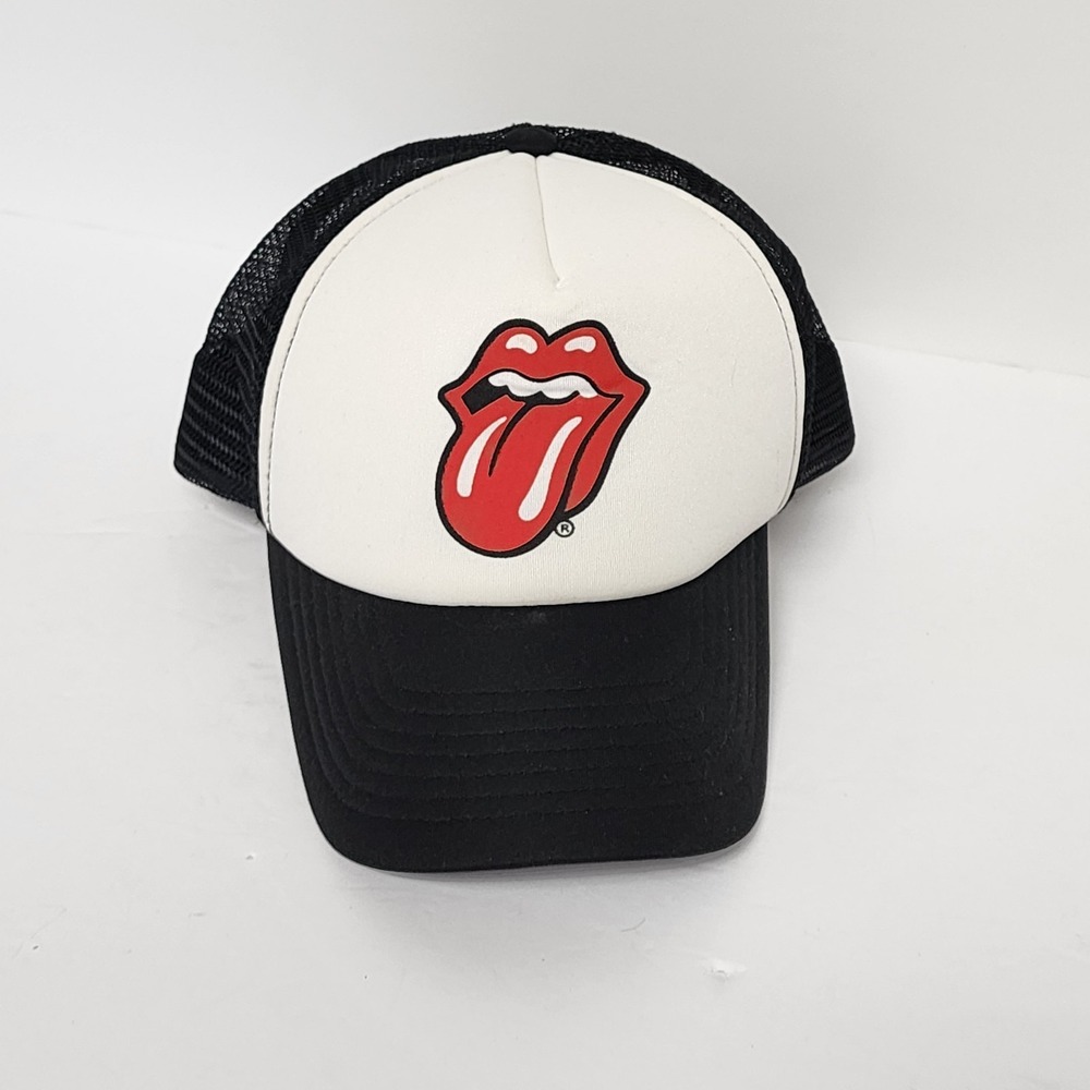 Rolling‎ Stones Bio Domes Black White Adjustable Strapback Hat Baseball Cap